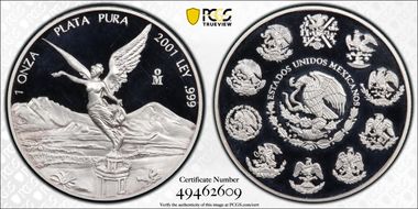2001-Mo Onza Libertad Ag PR65DCAM