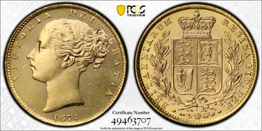 1871 Sov S-3853B Shield MS65+