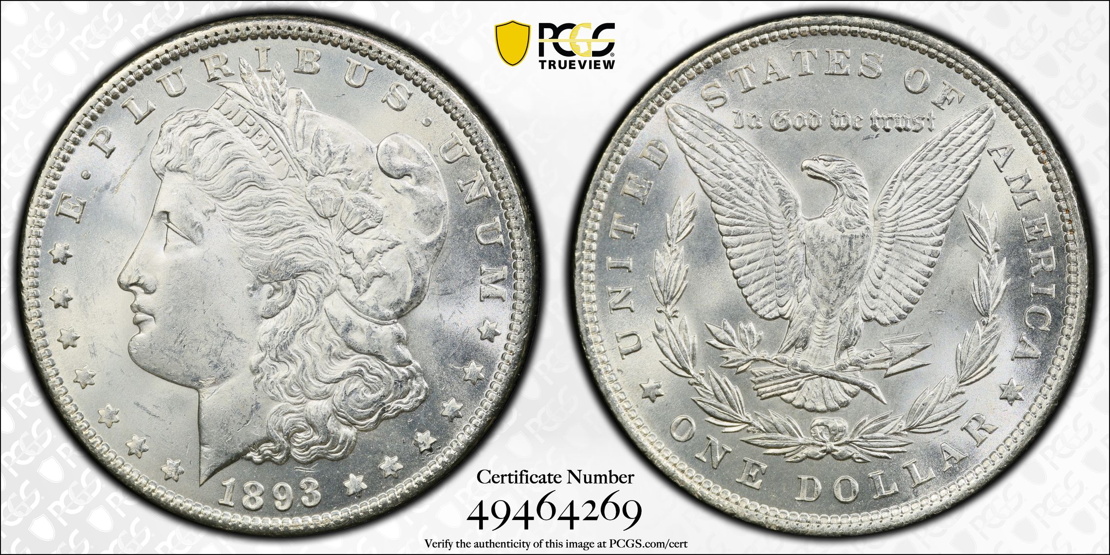 1893 $1 MS63 PCGS