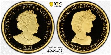 2021 1/4 Sov Princess Diana 60th Ann. PR70DCAM
