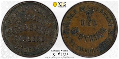 No Date Tk 1/4D C&P McGlade Grocers Belfast N1BN