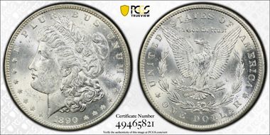 1890-S $1 MS62