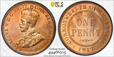 1917-I (c) 1D MS64RB