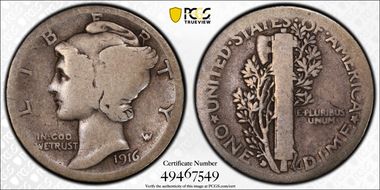 1916-D 10C AG3