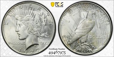 1927-S $1 MS62