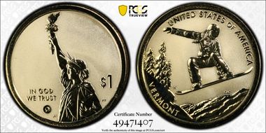 2022-S $1 American Innovation VT Rev PR Snowboarding First Strike PR69