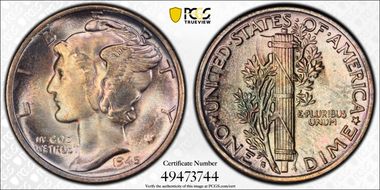 1945-S 10C Micro S MS66+