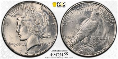 1927-S $1 MS63