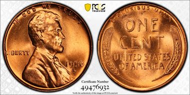 1956-D 1C MS67RD