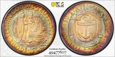 1936-S 50C Rhode Island MS67