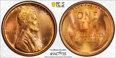 1909 VDB 1C MS67RD