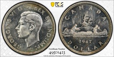 1947 S$1 Blunt 7 MS62