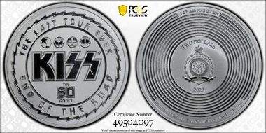 2023 $2 Kiss 50th Anniversary The Last Tour Ever MS69