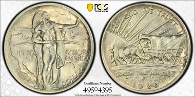 1926-S 50C Oregon AU50