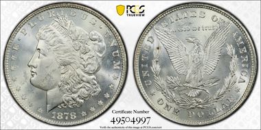 1878 8TF $1 MS63