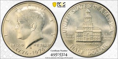 1976-S 50C Silver MS66
