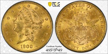 1900 $20 MS63