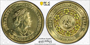 2020 $2 Olympic Team - Striving MS65