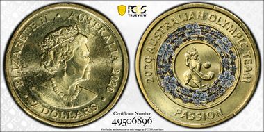 2020 $2 Olympic Team - Passion MS64