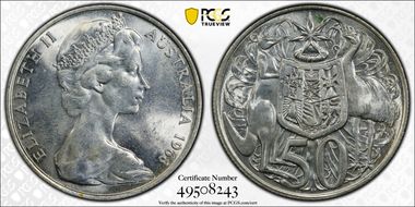 1966 50C KM-67  Ag MS63