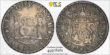 1749-Mo MF 8 R Yon-M8-49 Calico-473 VF30