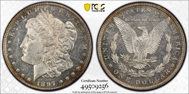 1897 $1 MS62DMPL