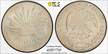 1868-Go YF 8 R Go50 MS64