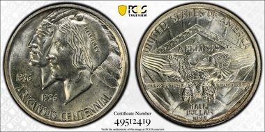 1935 50C Arkansas MS65