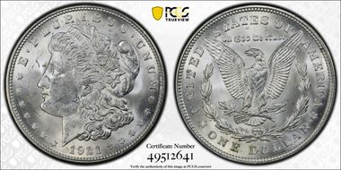 1921 $1 Morgan MS63