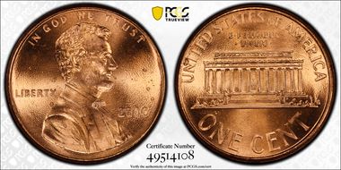 2000 1C "Cheerios" Cent MS66RD