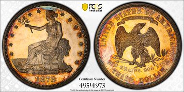 1878 T$1 Trade PR64CAM
