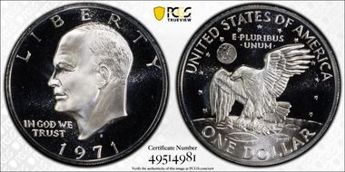 1971-S $1 Silver PR69DCAM