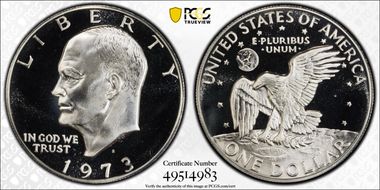 1973-S $1 Silver PR69DCAM