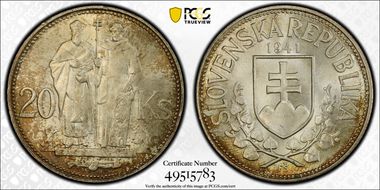 1941 20 Kor KM-7.1  Ag MS65
