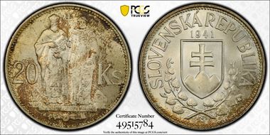 1941 20 Kor KM-7.1  Ag MS66