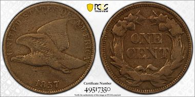 1857 1C Flying Eagle F15