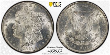 1891-S $1 MS62