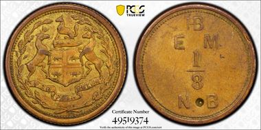 (c.1857) Tk 1/8 NB FT-8 BR-929 Gingras-220 Moose Factory, Hudson's Bay MS61