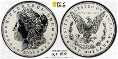 2023-S $1 Morgan Dollar Rev PR Two-Coin Reverse Proof Set PR69