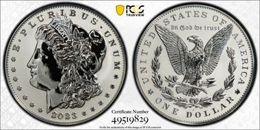 2023-S $1 Morgan Dollar Rev PR Two-Coin Reverse Proof Set PR69