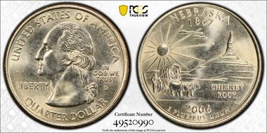 2006-D 25C Nebraska MS67