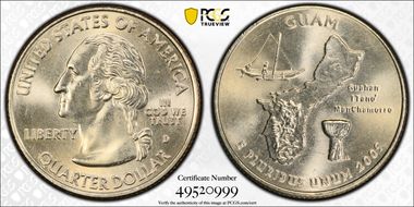 2009-D 25C Guam MS67