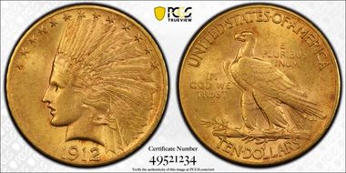1912 $10 AU58
