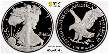 2023-W $1 Silver Eagle PR70DCAM