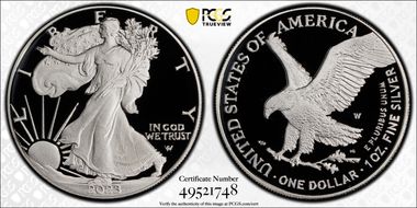 2023-W $1 Silver Eagle PR70DCAM