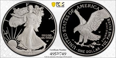 2023-W $1 Silver Eagle PR70DCAM