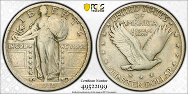 1919-D 25C VF30