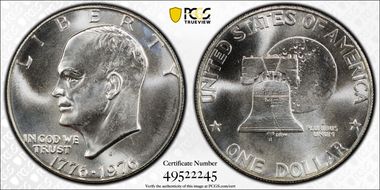 1976-S $1 Silver MS68
