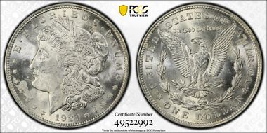 1921 $1 Morgan MS64