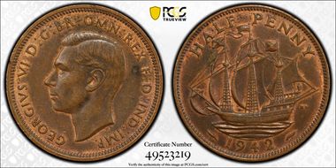 1942 1/2D S-4115 AU58BN